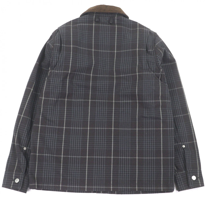Excellent DIOR Coverall Check Pattern, Corduroy Collar Gray