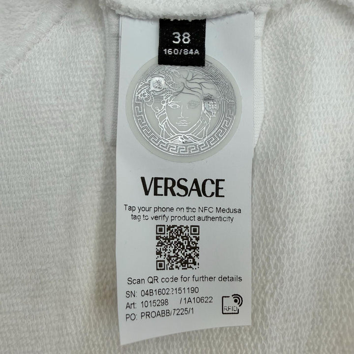 Great VERSACE sweat white cotton Women 38 1015298