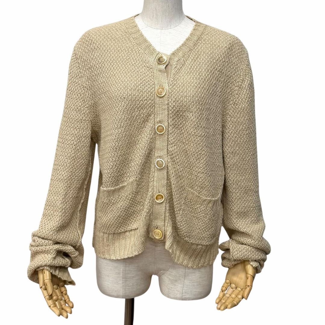 Excellent Maison Margiela 10 cardigan Crew neck Long sleeve Hemp S S51HP0004