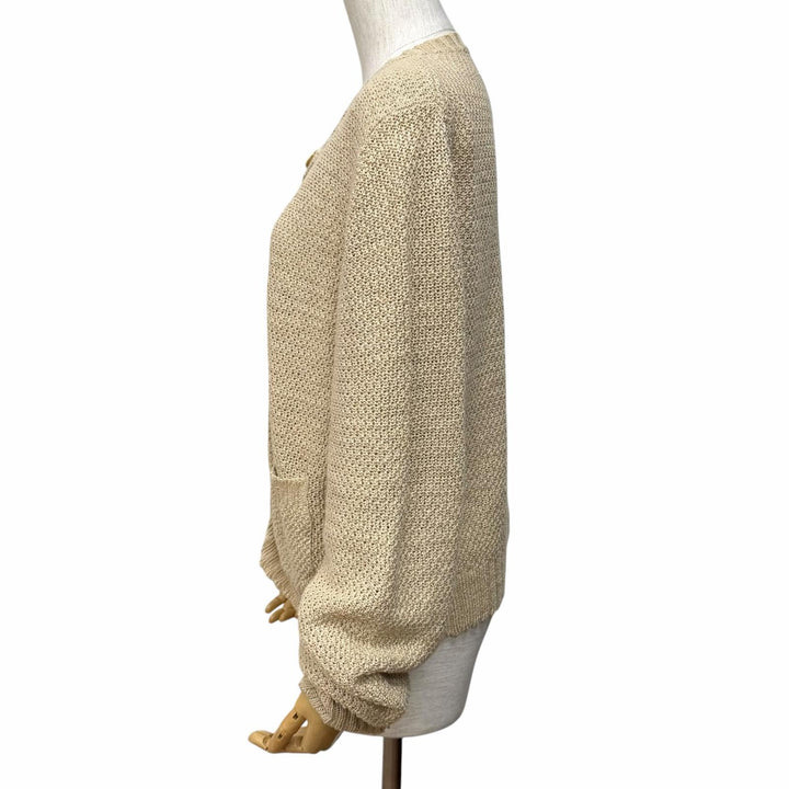 Excellent Maison Margiela 10 cardigan Crew neck Long sleeve Hemp S S51HP0004