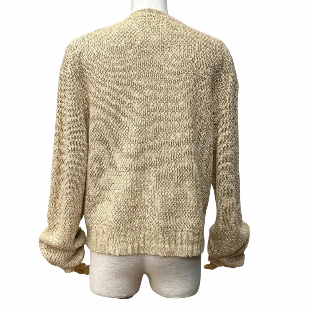 Excellent Maison Margiela 10 cardigan Crew neck Long sleeve Hemp S S51HP0004