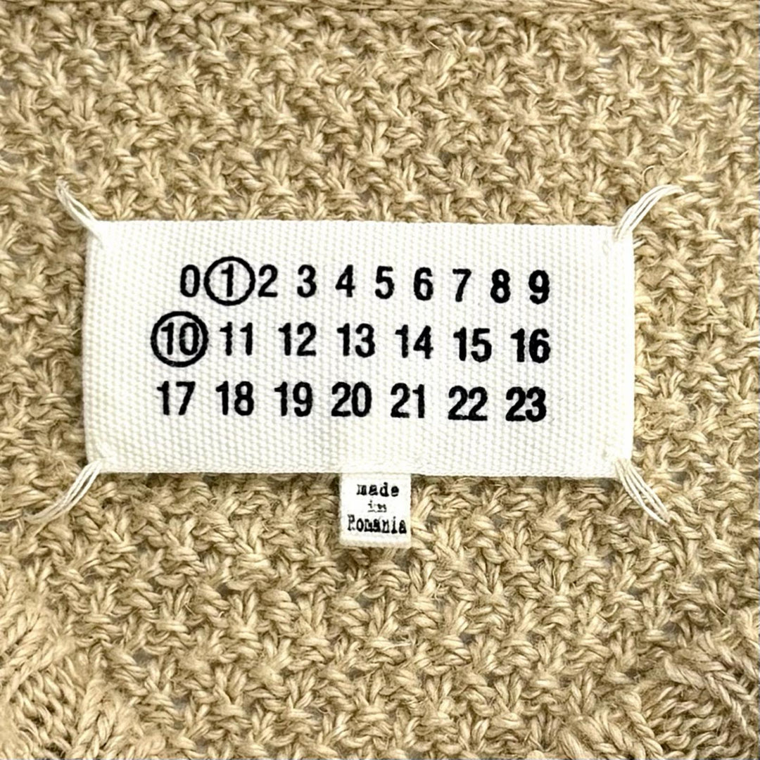 Excellent Maison Margiela 10 cardigan Crew neck Long sleeve Hemp S S51HP0004
