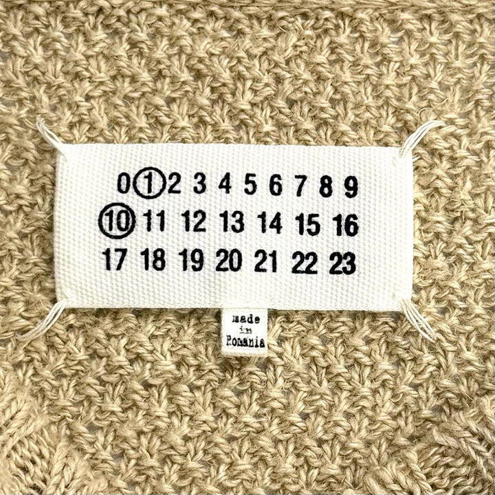 Excellent Maison Margiela 10 cardigan Crew neck Long sleeve Hemp S S51HP0004