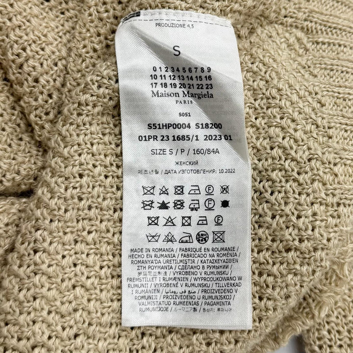 Excellent Maison Margiela 10 cardigan Crew neck Long sleeve Hemp S S51HP0004