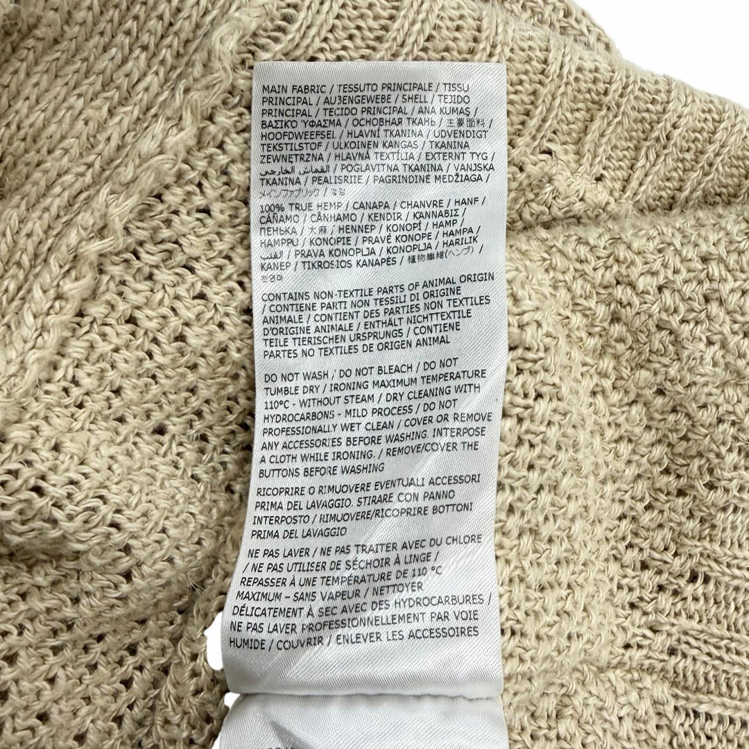 Excellent Maison Margiela 10 cardigan Crew neck Long sleeve Hemp S S51HP0004