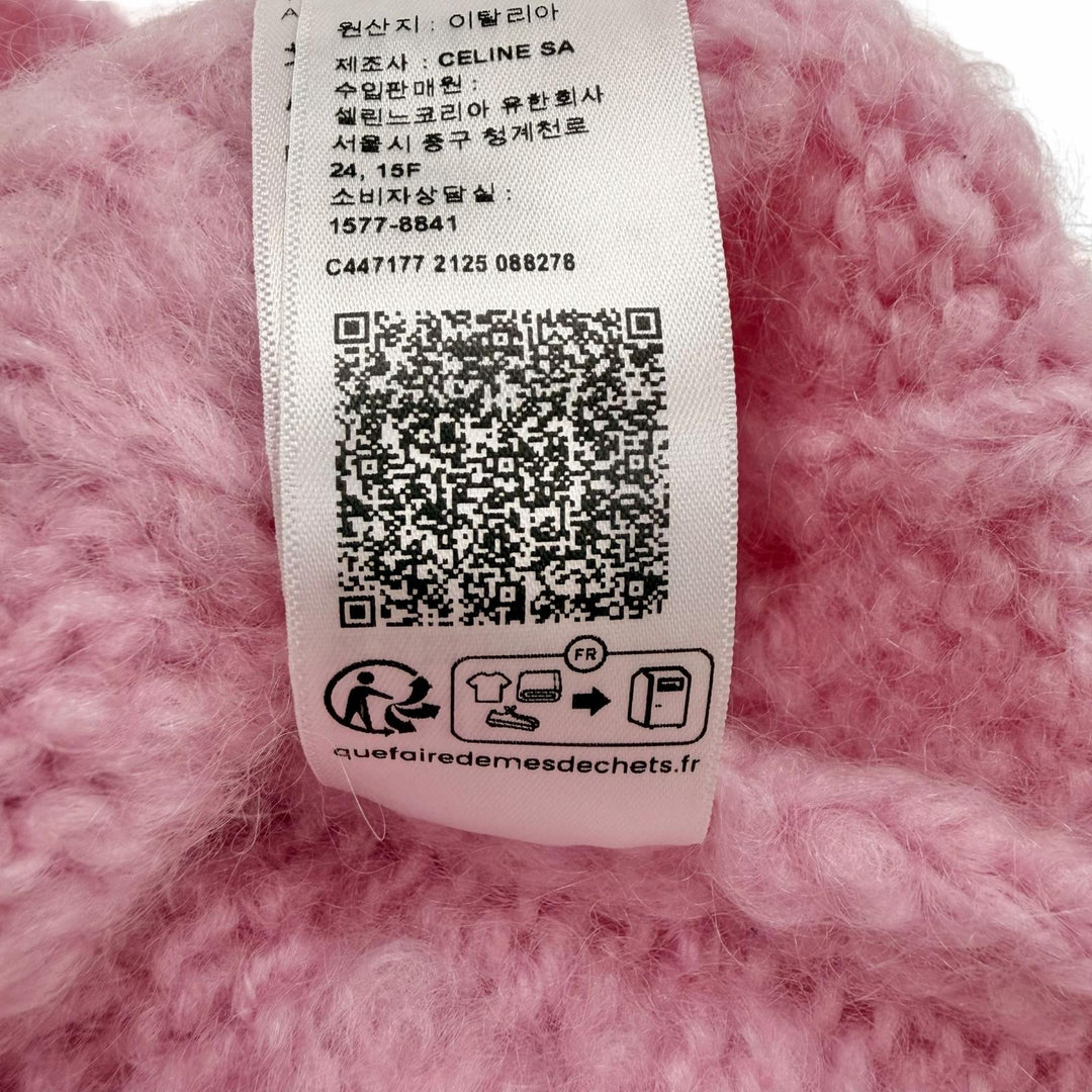Excellent CELINE knit pink mohair Women XS 2ADMI884Z 24BY