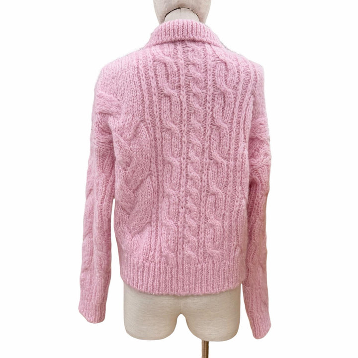 Excellent CELINE knit pink mohair Women XS 2ADMI884Z 24BY