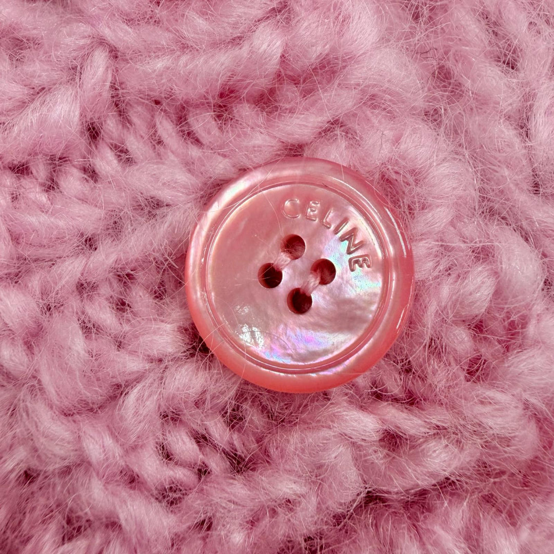 Excellent CELINE knit pink mohair Women XS 2ADMI884Z 24BY