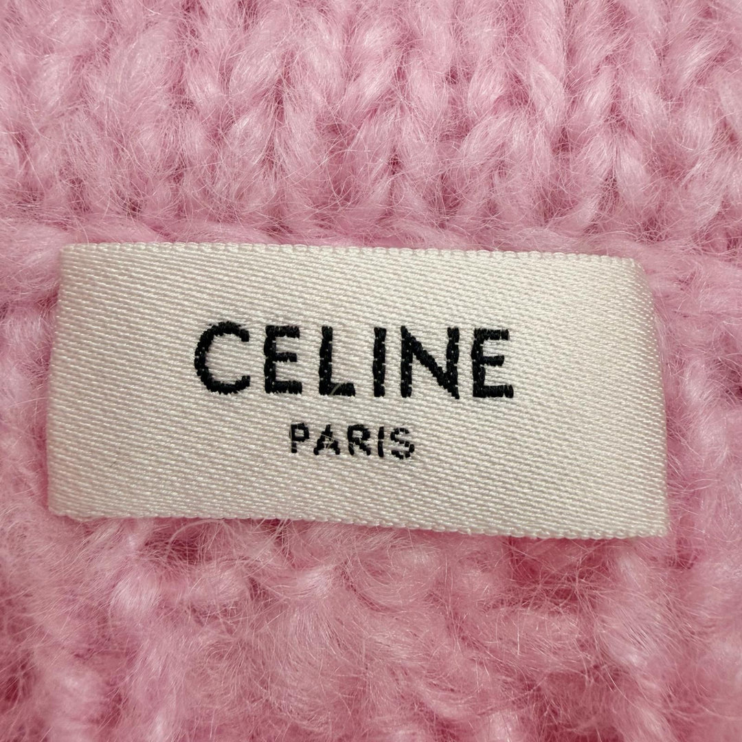Excellent CELINE knit pink mohair Women XS 2ADMI884Z 24BY