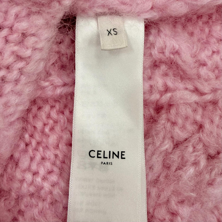 Excellent CELINE knit pink mohair Women XS 2ADMI884Z 24BY