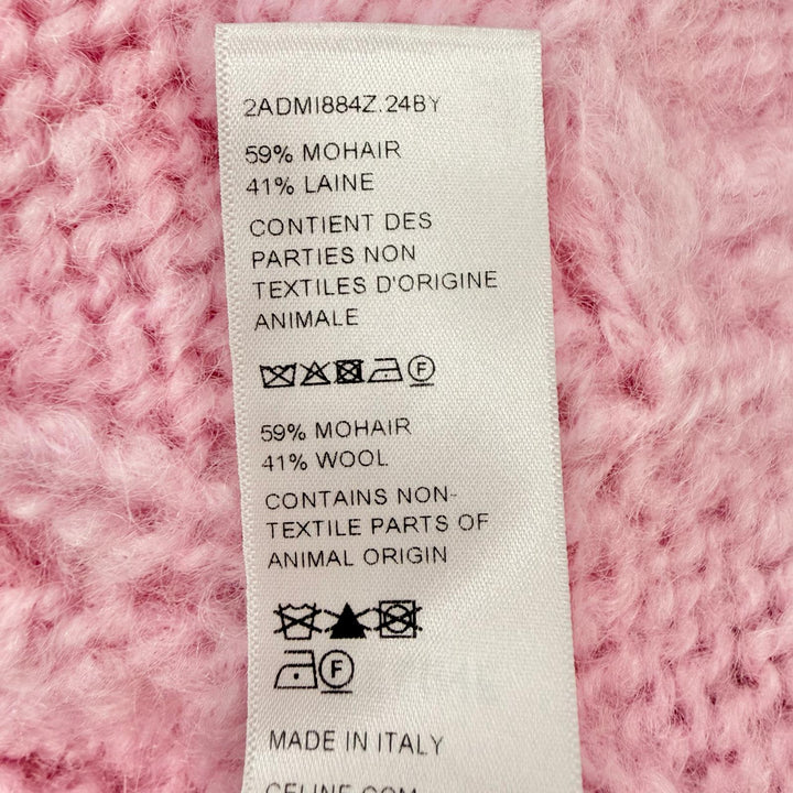 Excellent CELINE knit pink mohair Women XS 2ADMI884Z 24BY