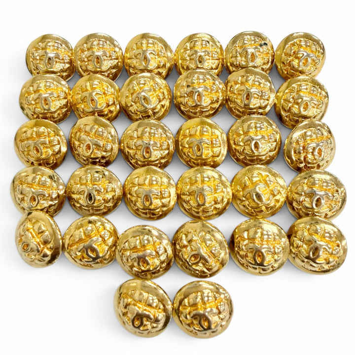 Great CHANEL button COCO Mark Matelassé Motif Buttons (Set of 32) gold ー