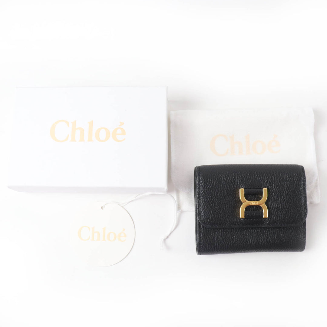 Pristine Chloe Tri-fold wallet Mercy Small Triford Wallet leather CHC23AP099
