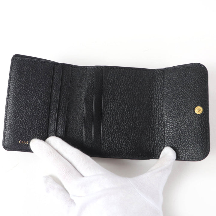 Pristine Chloe Tri-fold wallet Mercy Small Triford Wallet leather CHC23AP099