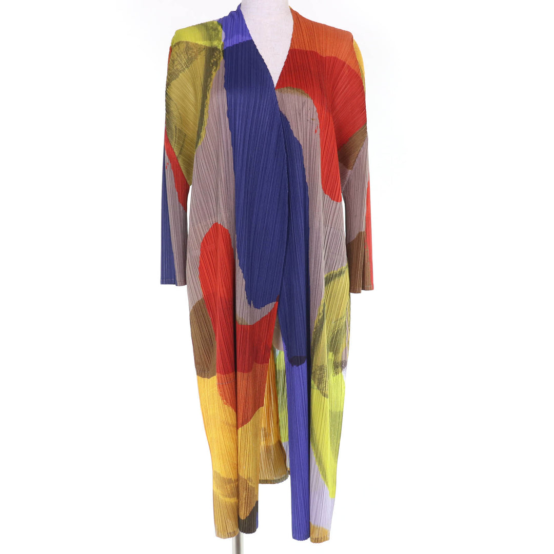 Excellent PLEATS PLEASE cardigan All-over print, long length 3 PP01-JA702