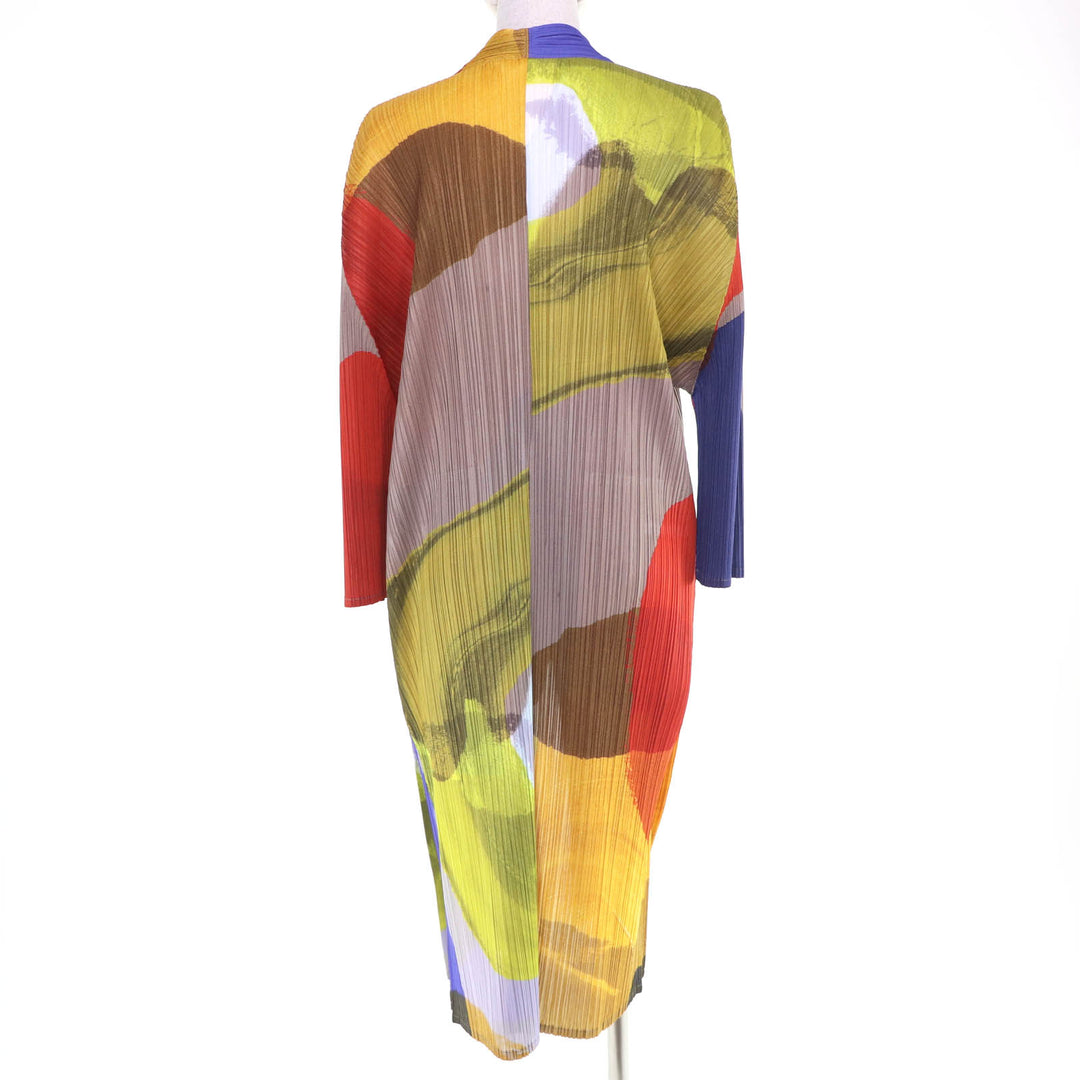 Excellent PLEATS PLEASE cardigan All-over print, long length 3 PP01-JA702