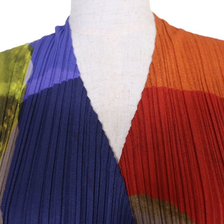 Excellent PLEATS PLEASE cardigan All-over print, long length 3 PP01-JA702
