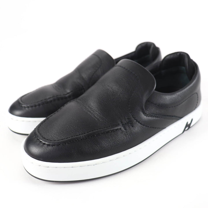 Great HERMES Low cut sneakers Kiddy Slip-on black leather Women 35