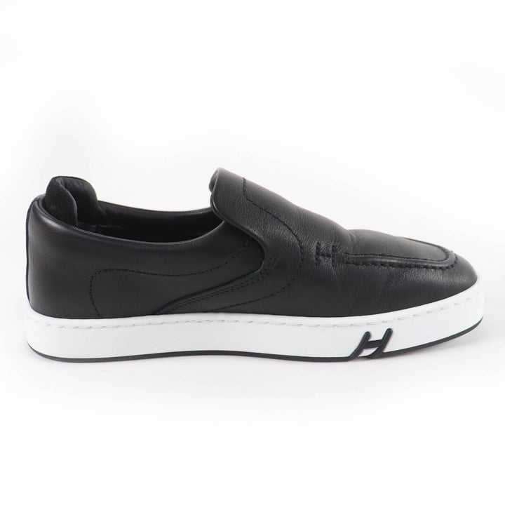 Great HERMES Low cut sneakers Kiddy Slip-on black leather Women 35
