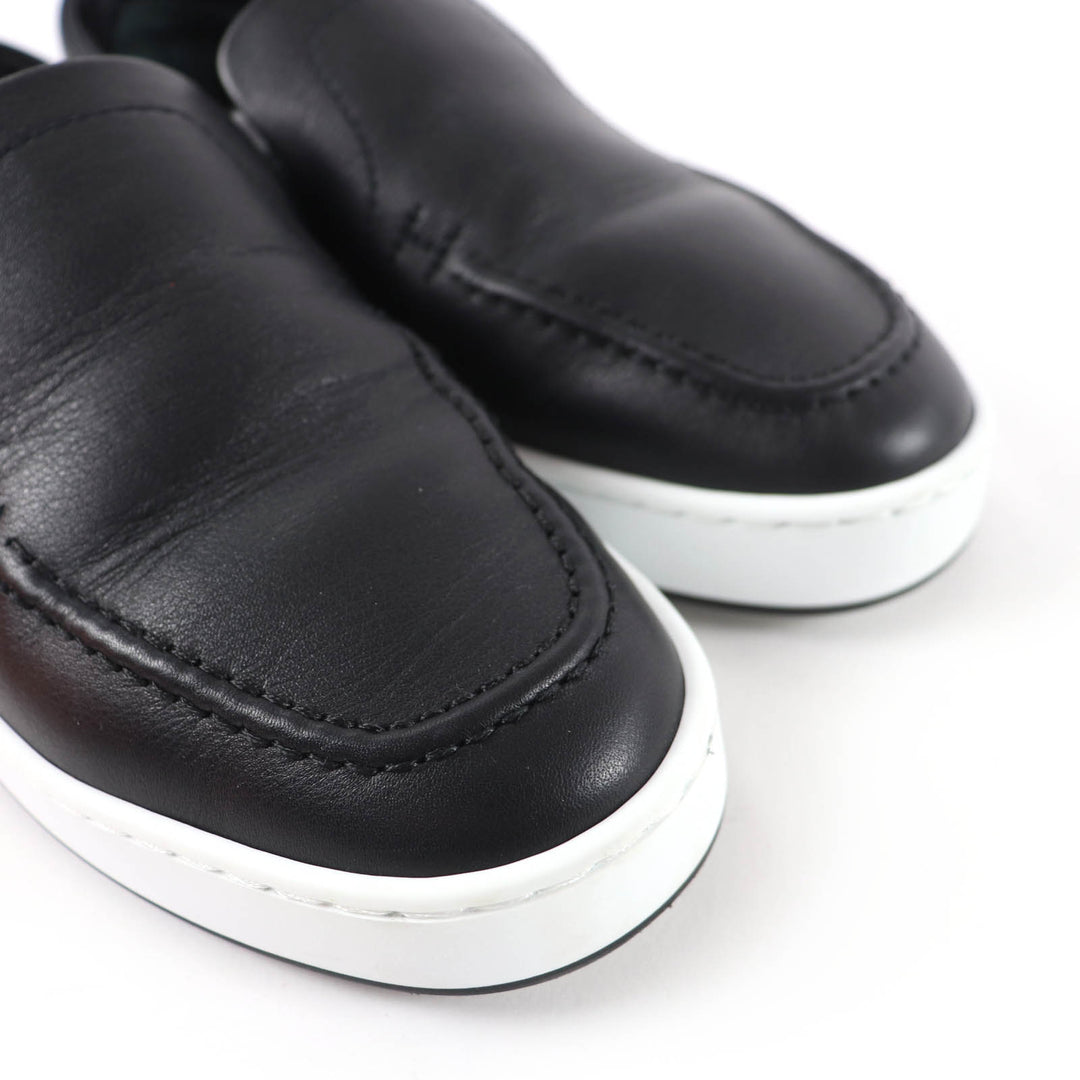 Great HERMES Low cut sneakers Kiddy Slip-on black leather Women 35