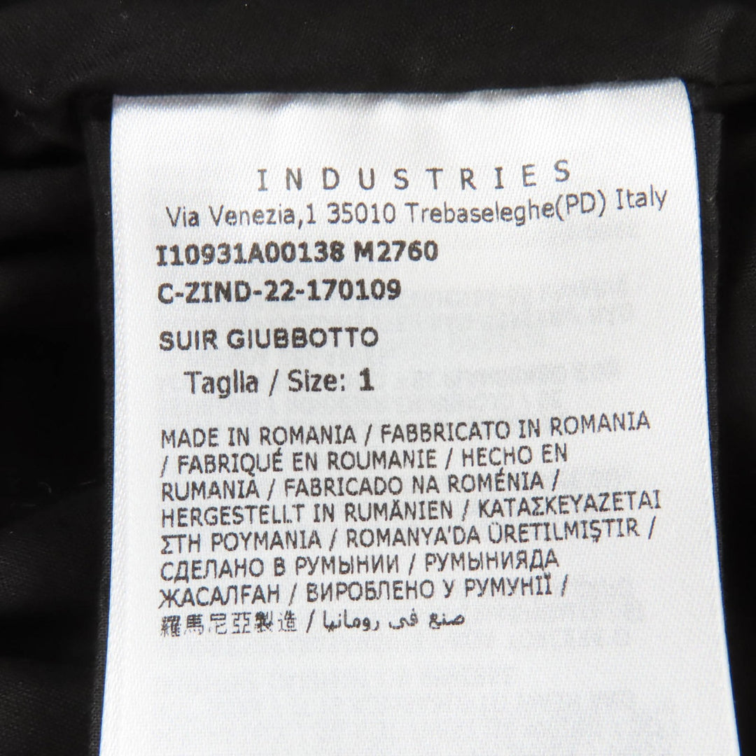 Pristine MONCLER Nylon jacket SUIR Leather logo patch with hood Dark navy 1