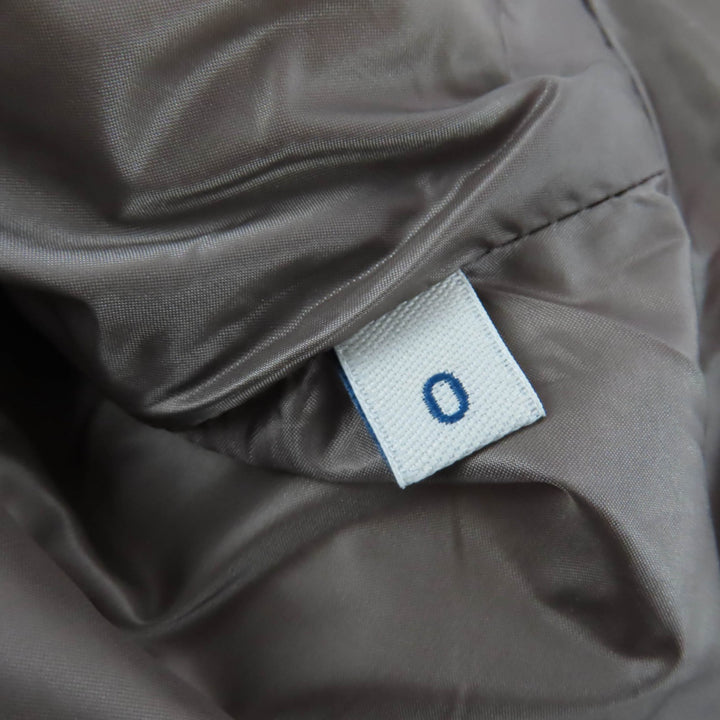 Great MONCLER down coat HERMINE Logo patch and hood light brown Nylon Women 0