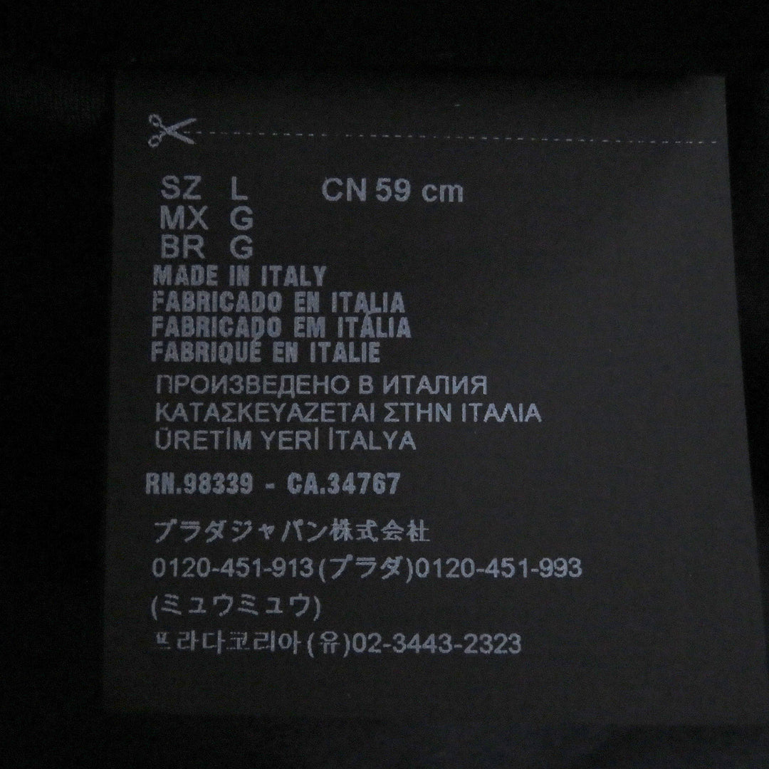 Excellent PRADA hat Triangle pouch, stripe pattern, drill hat, bucket hat