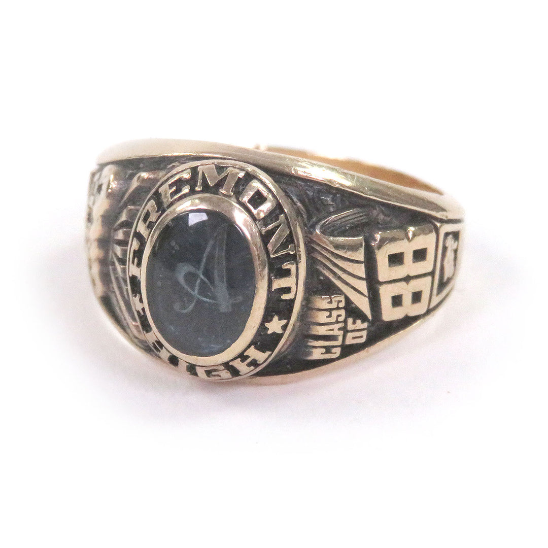 Great HERFF JONES Ring FREMONT HIGH SCHOOL 1988 College gold 14K mens