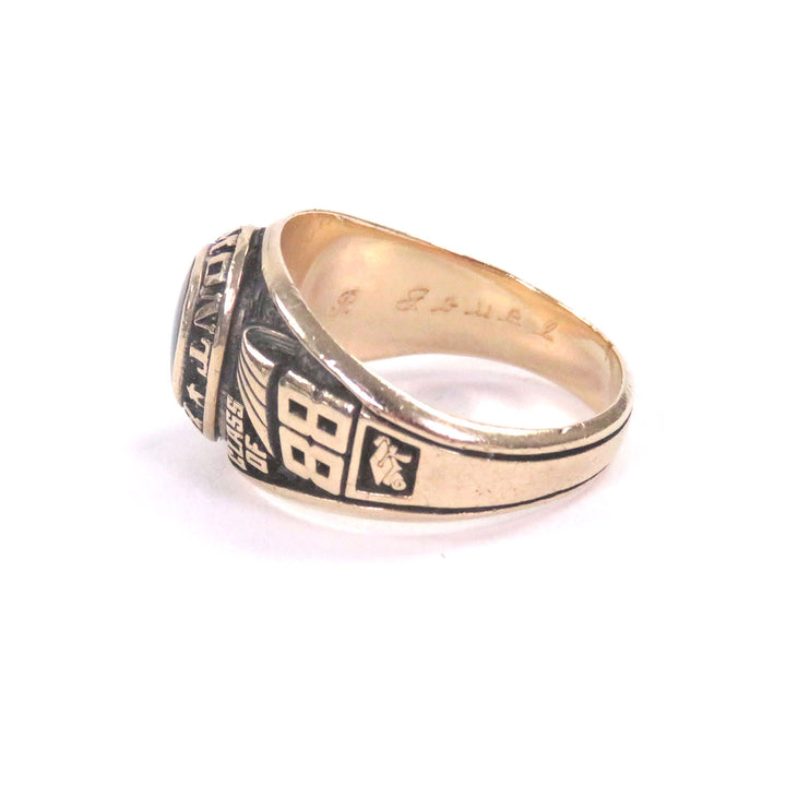 Great HERFF JONES Ring FREMONT HIGH SCHOOL 1988 College gold 14K mens