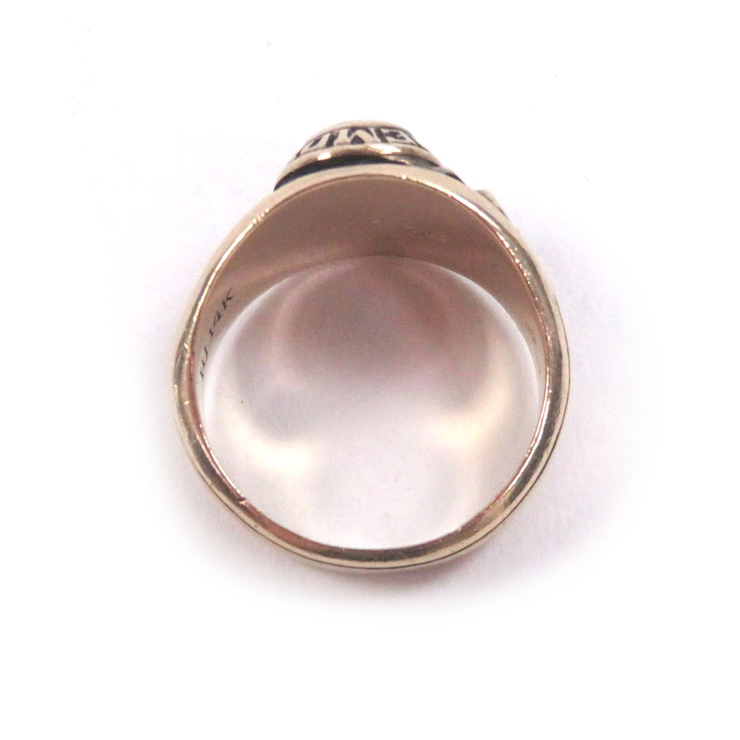 Great HERFF JONES Ring FREMONT HIGH SCHOOL 1988 College gold 14K mens
