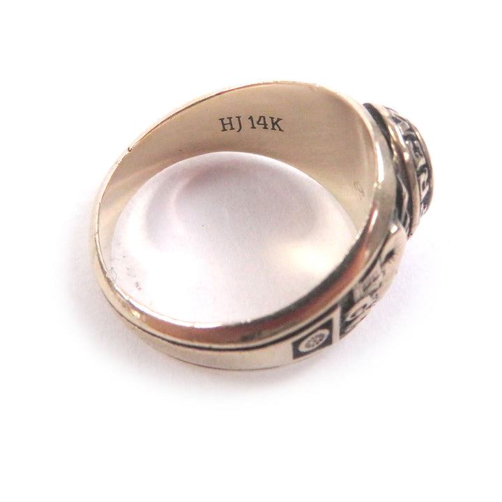 Great HERFF JONES Ring FREMONT HIGH SCHOOL 1988 College gold 14K mens