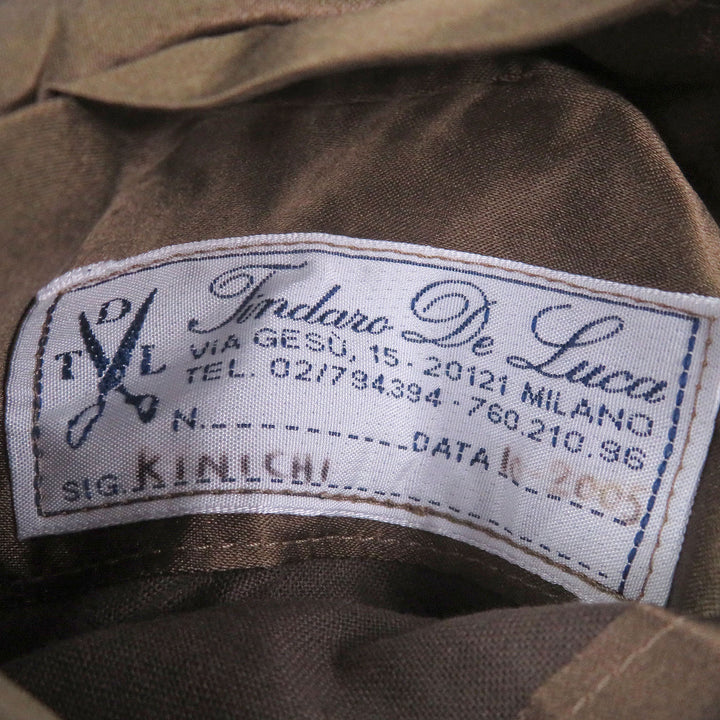 Excellent Tindaro De Luca tailored jacket Windowpane Peaked Lapel Bespoke Brown