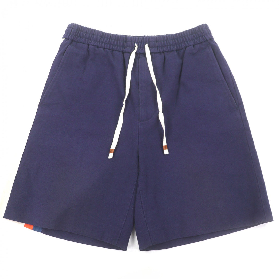 Great GUCCI Shorts Logo print Navy cotton mens 44 666529