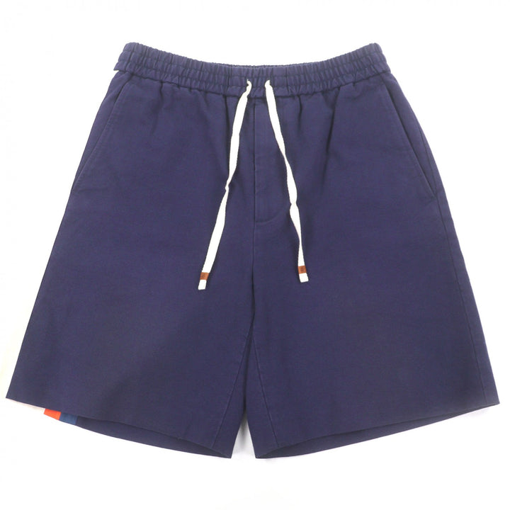Great GUCCI Shorts Logo print Navy cotton mens 44 666529