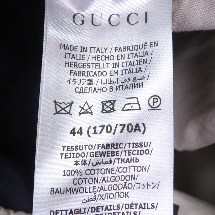 Great GUCCI Shorts Logo print Navy cotton mens 44 666529