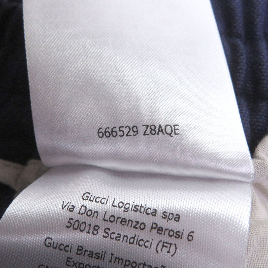 Great GUCCI Shorts Logo print Navy cotton mens 44 666529