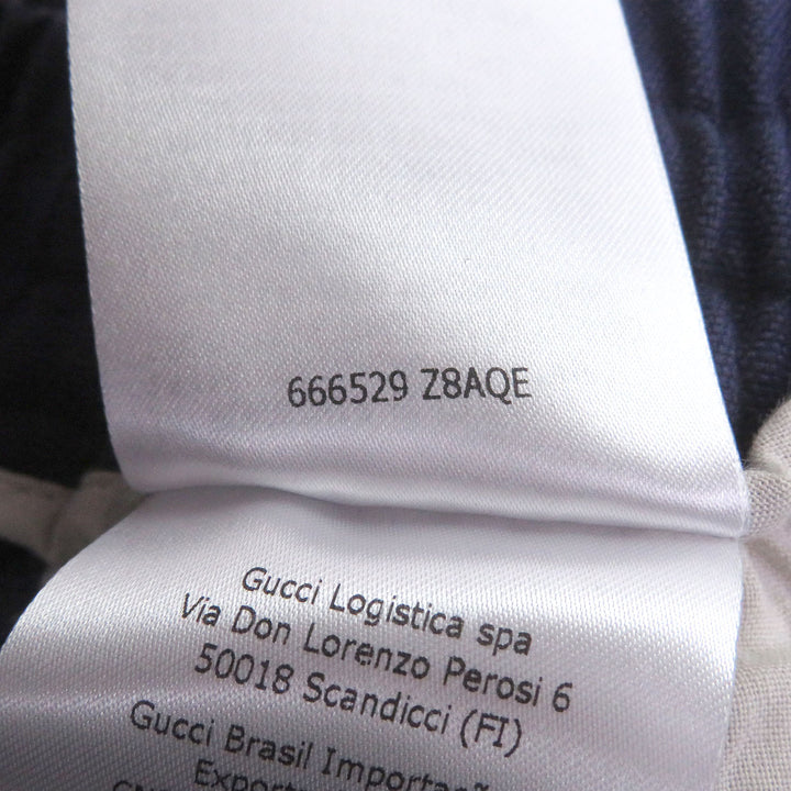 Great GUCCI Shorts Logo print Navy cotton mens 44 666529