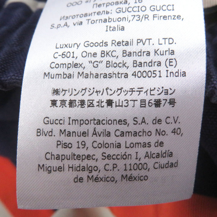 Great GUCCI Shorts Logo print Navy cotton mens 44 666529