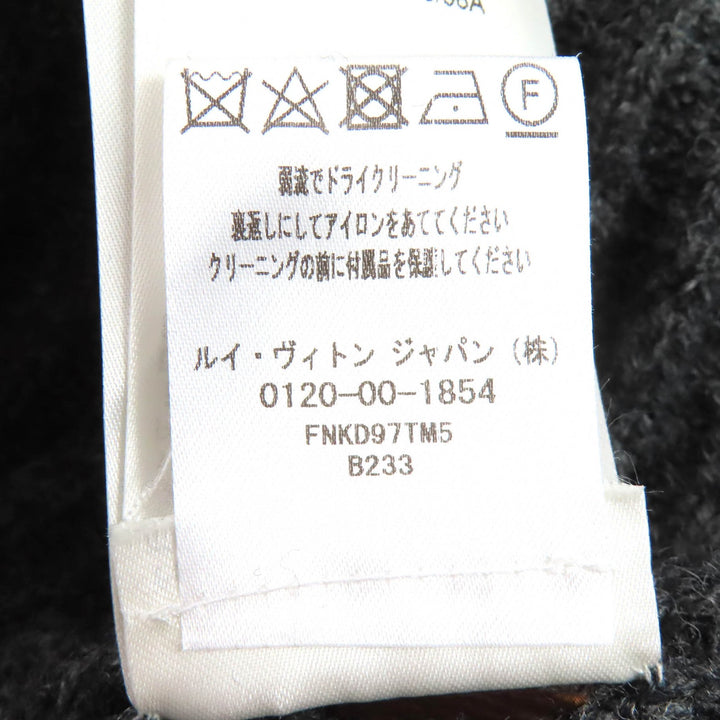 Excellent LOUIS VUITTON one piece Monogram leather tag, asymmetrical ribbed XS