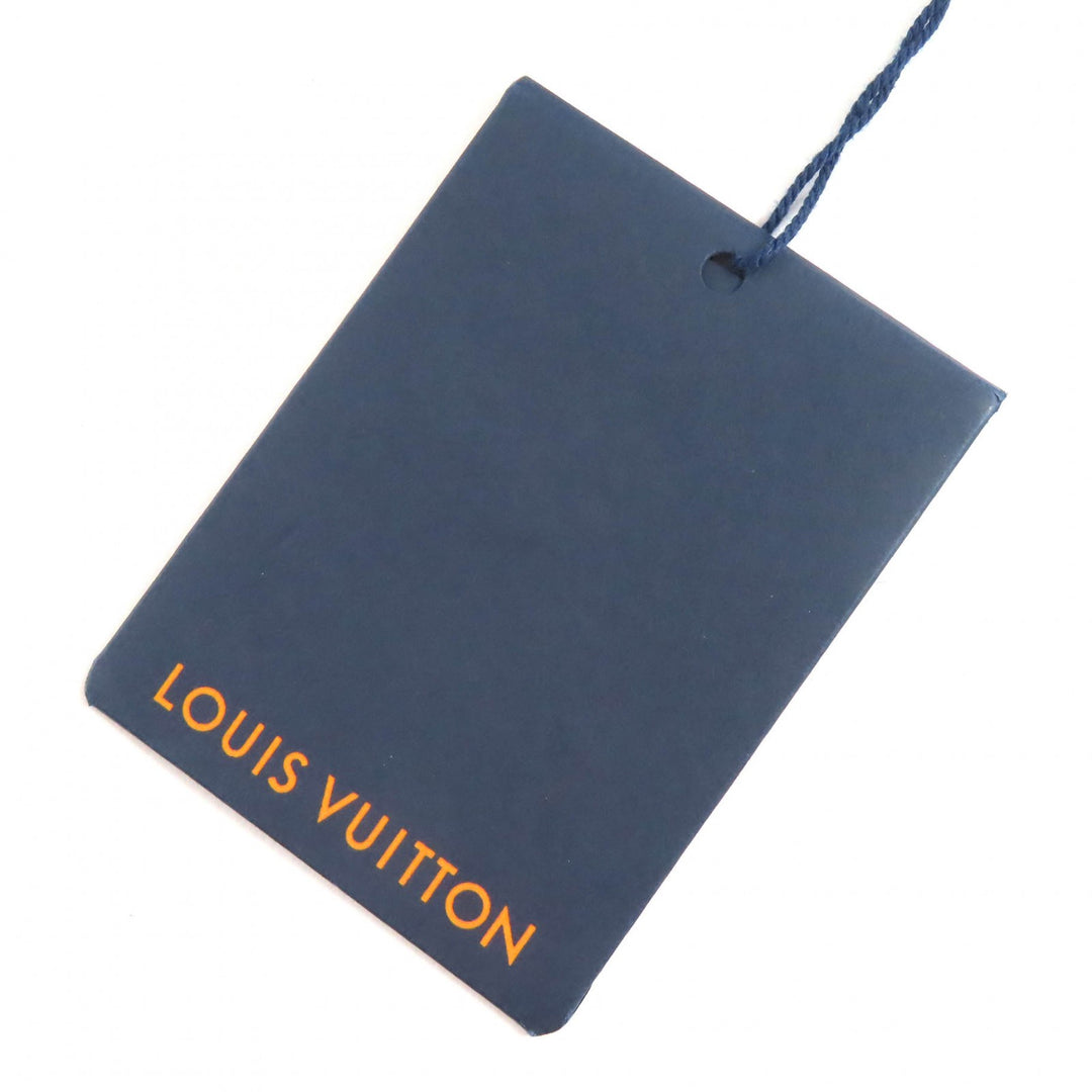 Excellent LOUIS VUITTON one piece Monogram leather tag, asymmetrical ribbed XS