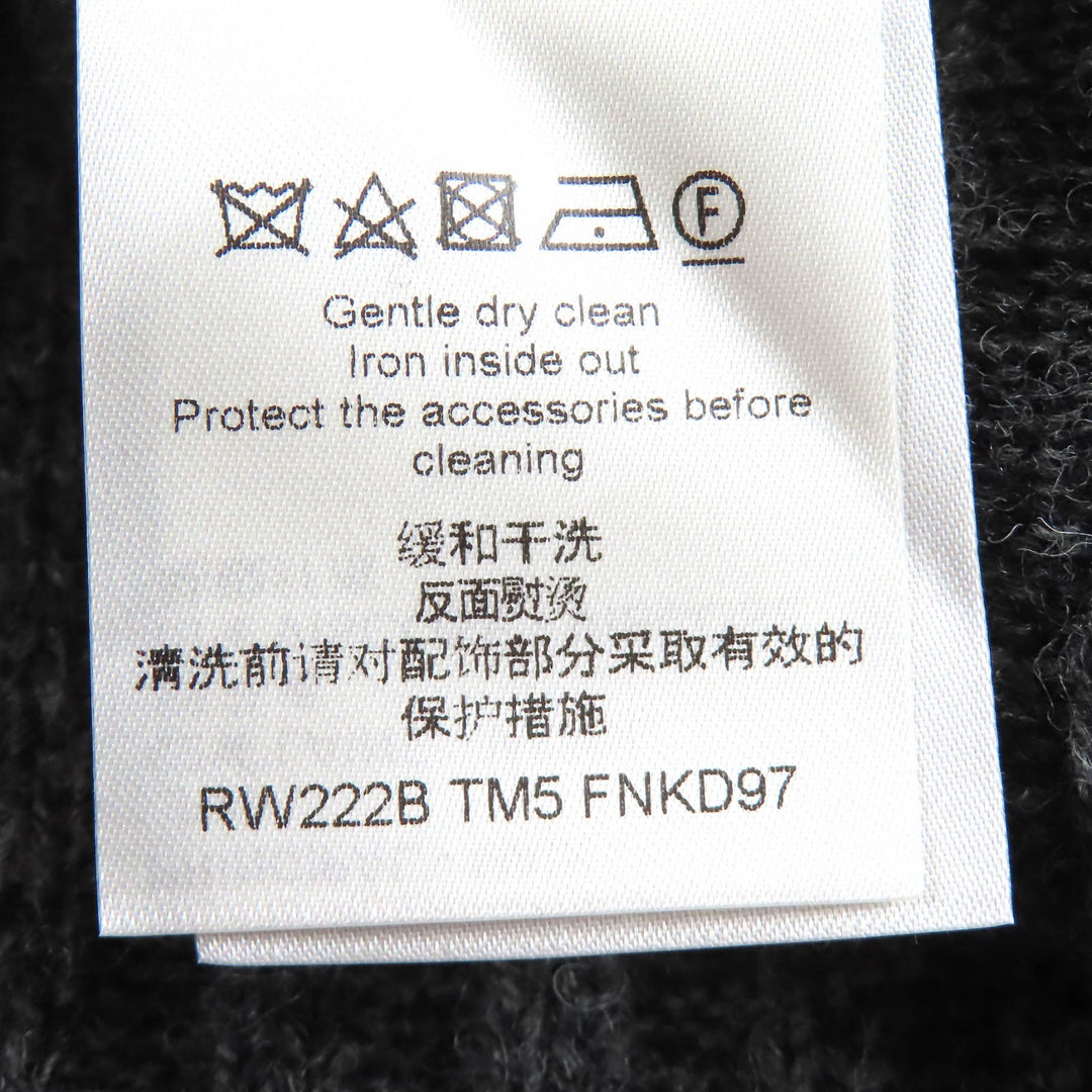 Excellent LOUIS VUITTON one piece Monogram leather tag, asymmetrical ribbed XS