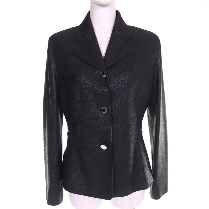 Excellent HERMES leather jacket Serie Button Deerskin Riding Jacket 38 4H1205D2