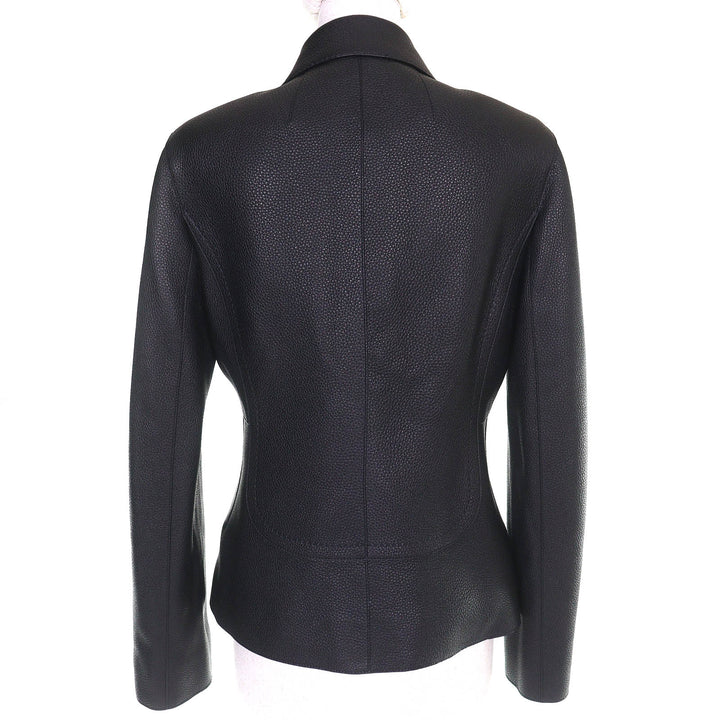 Excellent HERMES leather jacket Serie Button Deerskin Riding Jacket 38 4H1205D2