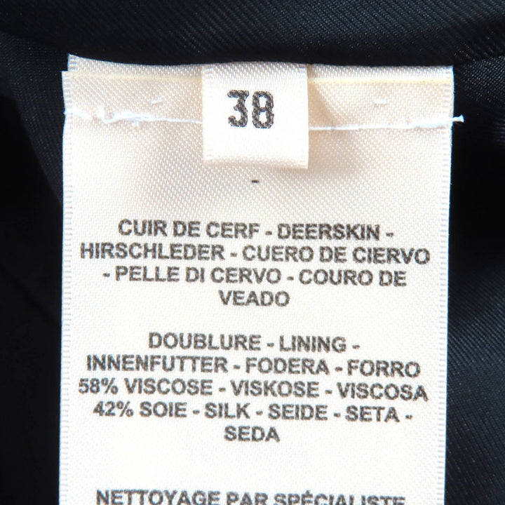 Excellent HERMES leather jacket Serie Button Deerskin Riding Jacket 38 4H1205D2
