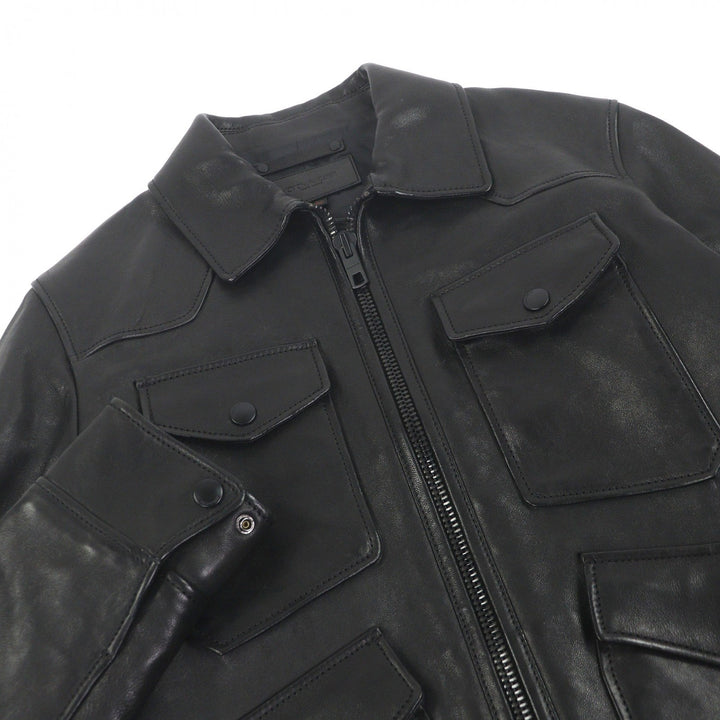 Great COACH leather jacket Riders black Sheep leather mens S