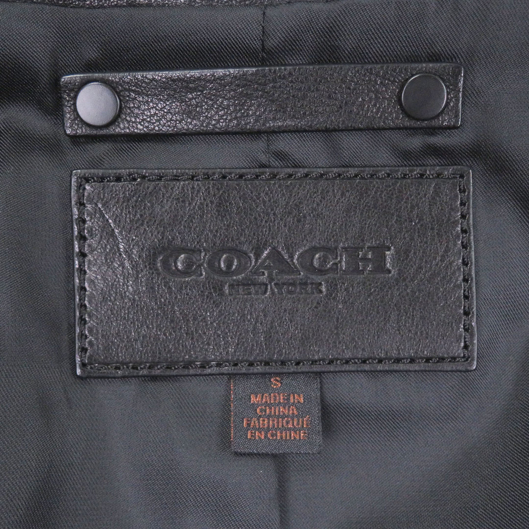 Great COACH leather jacket Riders black Sheep leather mens S