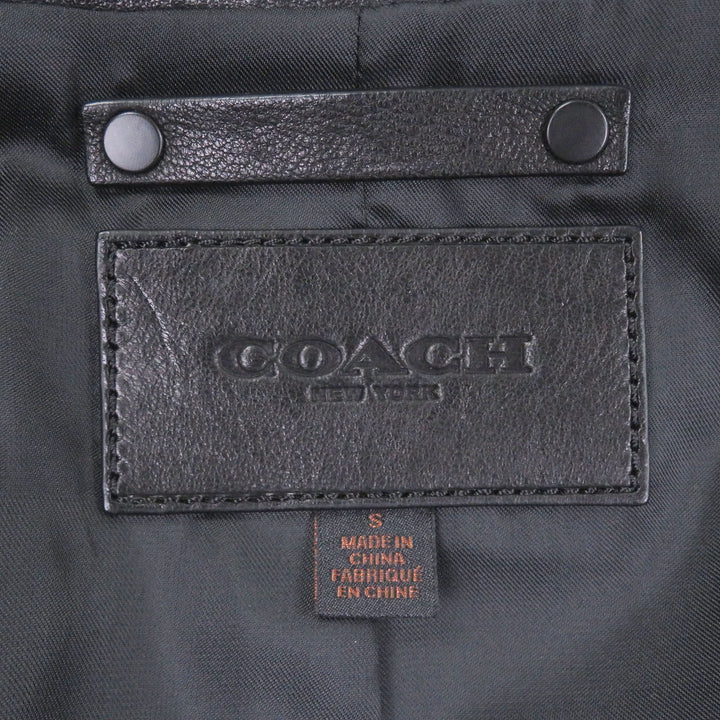 Great COACH leather jacket Riders black Sheep leather mens S
