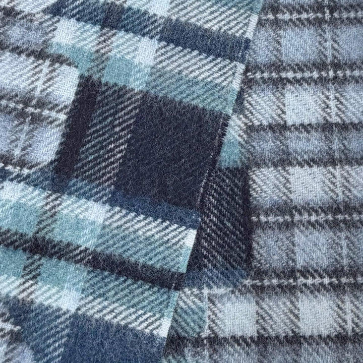 Pristine HERMES Scarf Echec aux Roi Tartan cashmere mens