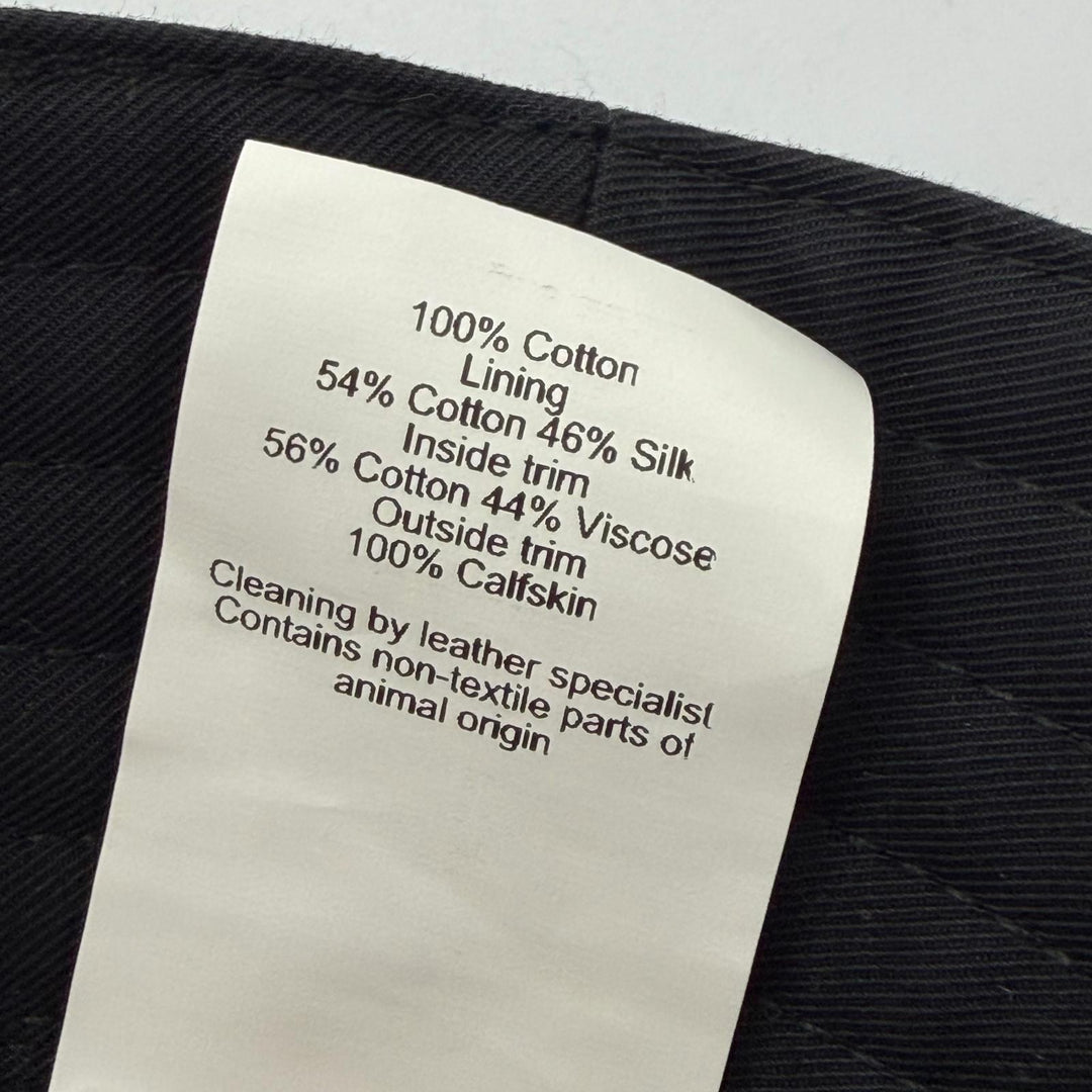 Pristine HERMES hat black cotton mens