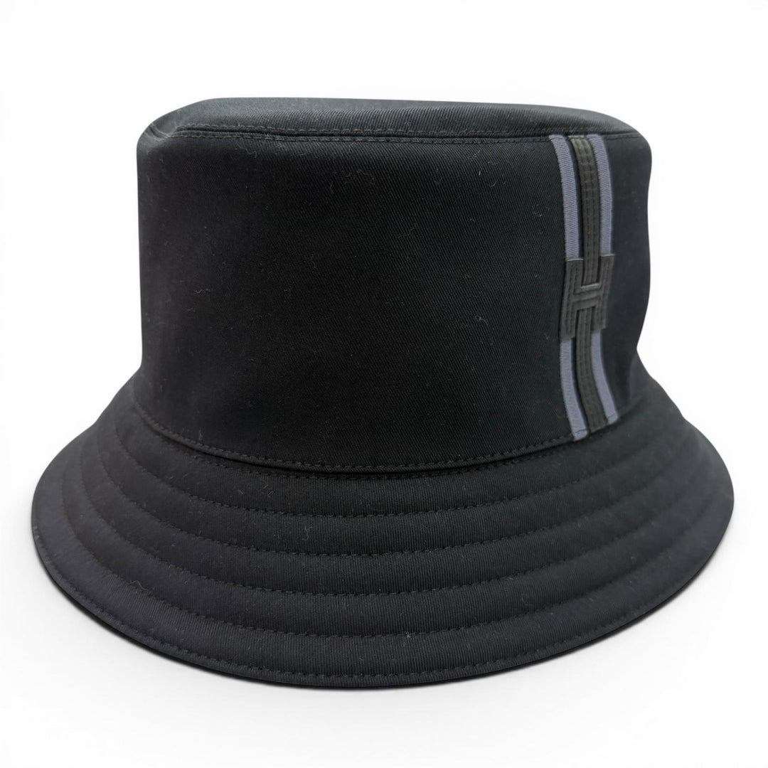 Pristine HERMES hat black cotton mens